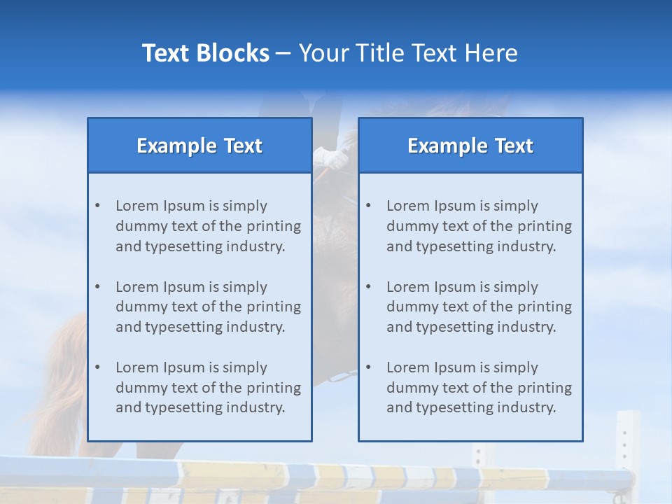 Fences Barrier Equestrian PowerPoint Template
