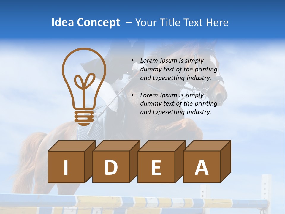 Fences Barrier Equestrian PowerPoint Template