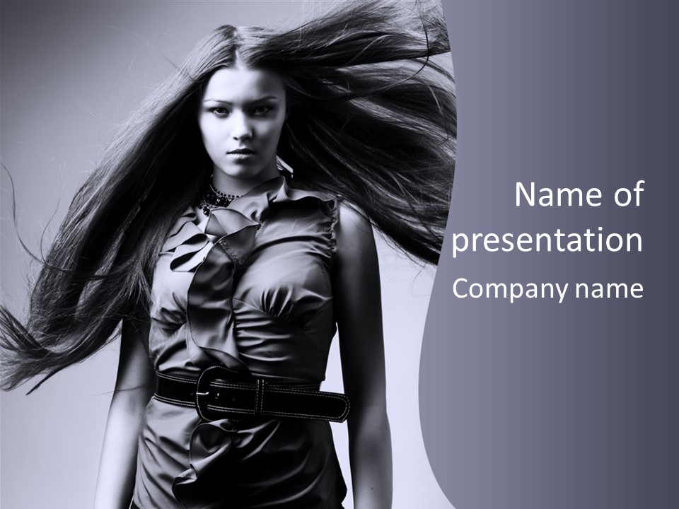 Sensuality Stylish Move PowerPoint Template