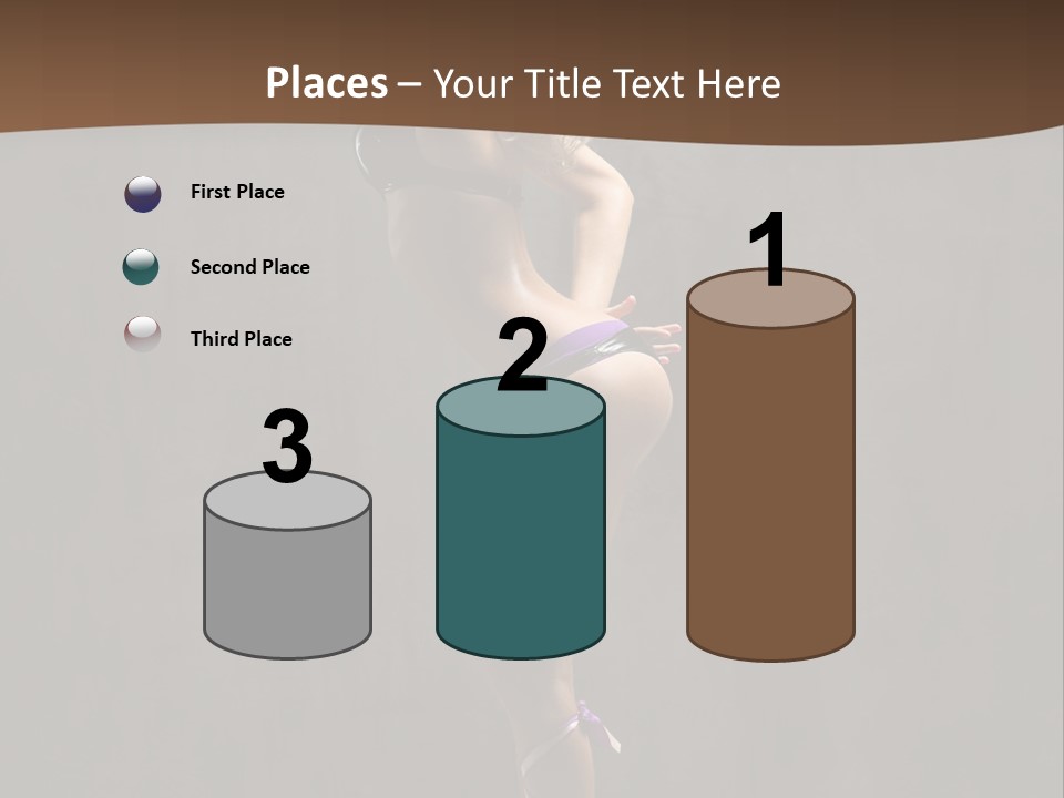 Woman Blond Acrobat PowerPoint Template