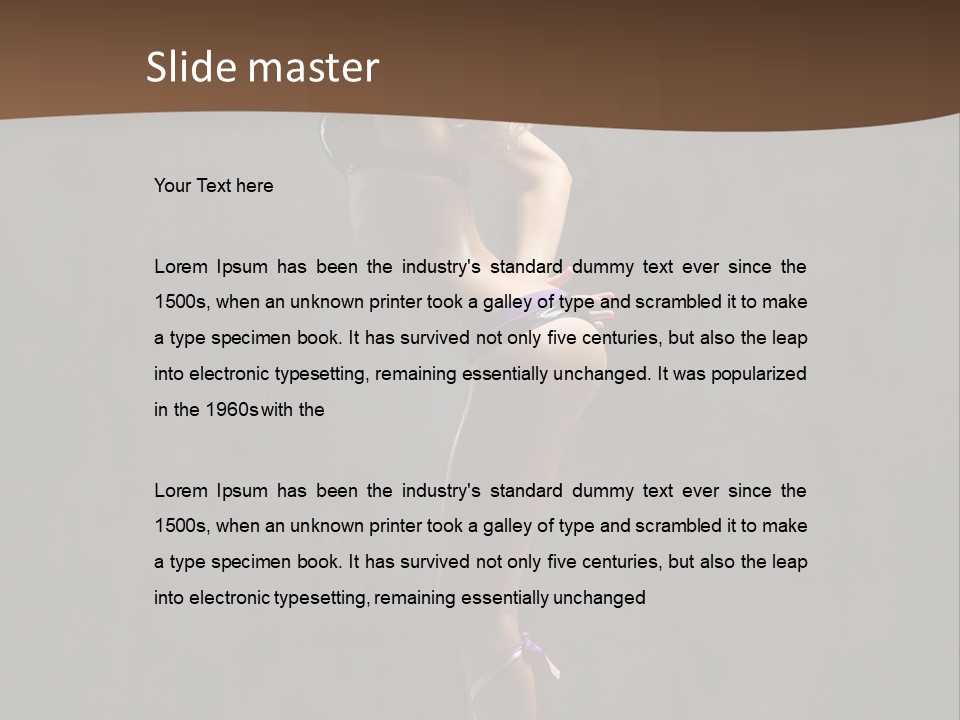 Woman Blond Acrobat PowerPoint Template