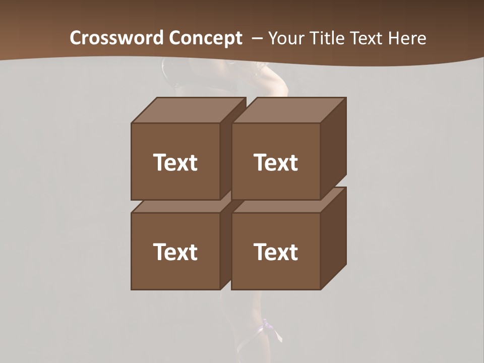 Woman Blond Acrobat PowerPoint Template