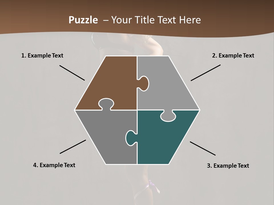 Woman Blond Acrobat PowerPoint Template