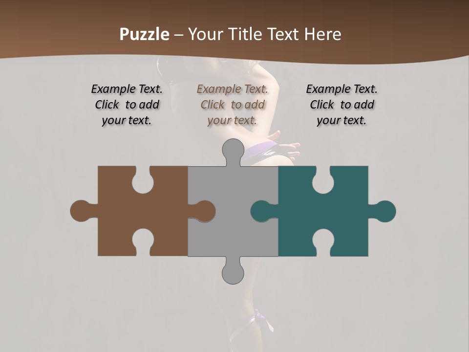 Woman Blond Acrobat PowerPoint Template