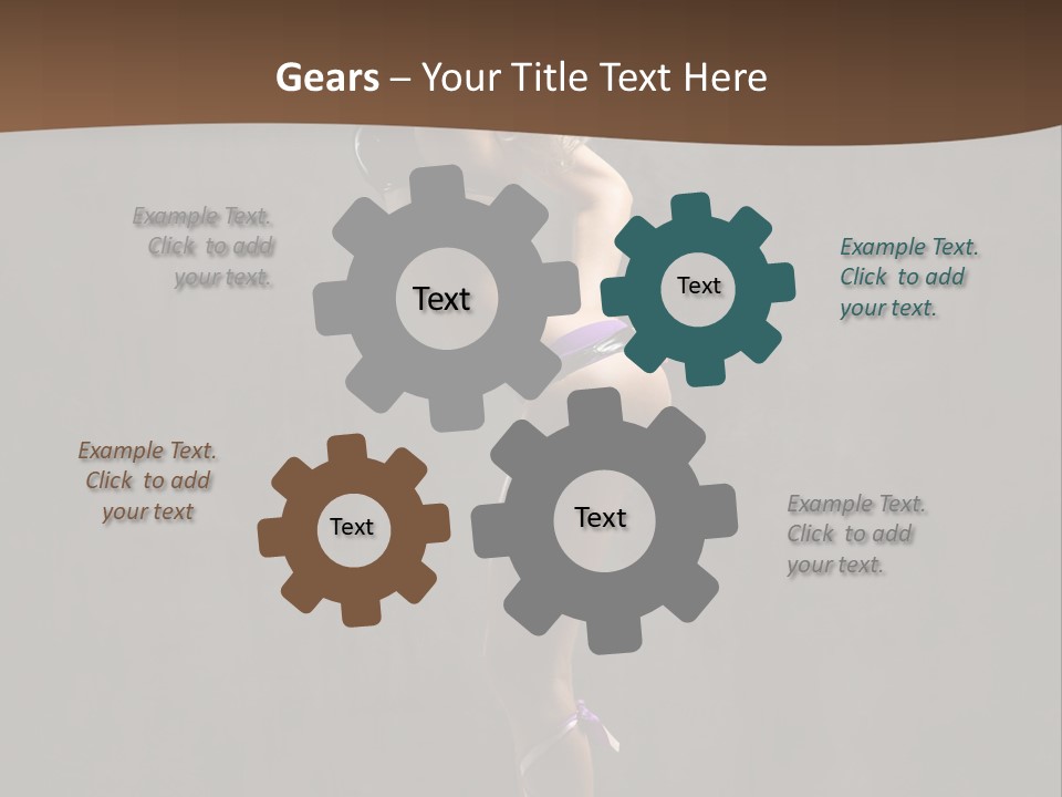 Woman Blond Acrobat PowerPoint Template