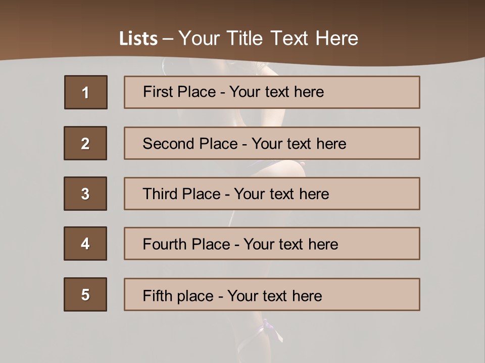 Woman Blond Acrobat PowerPoint Template