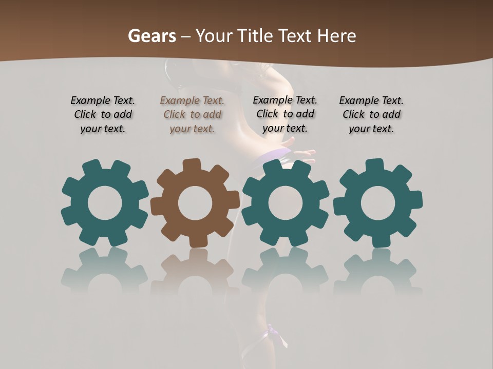 Woman Blond Acrobat PowerPoint Template