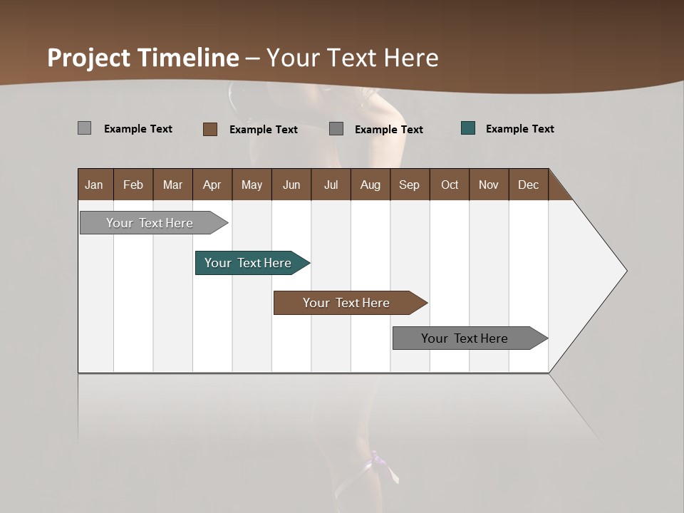 Woman Blond Acrobat PowerPoint Template