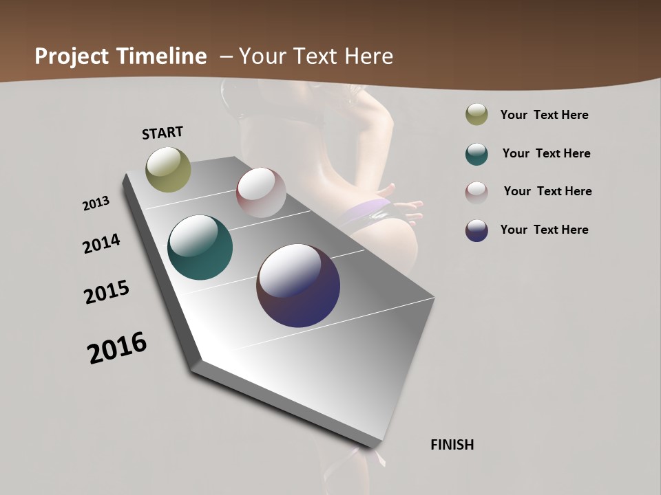 Woman Blond Acrobat PowerPoint Template