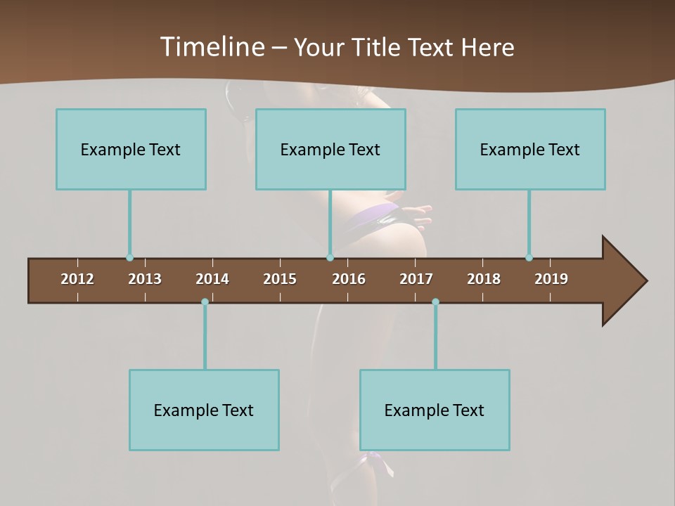 Woman Blond Acrobat PowerPoint Template