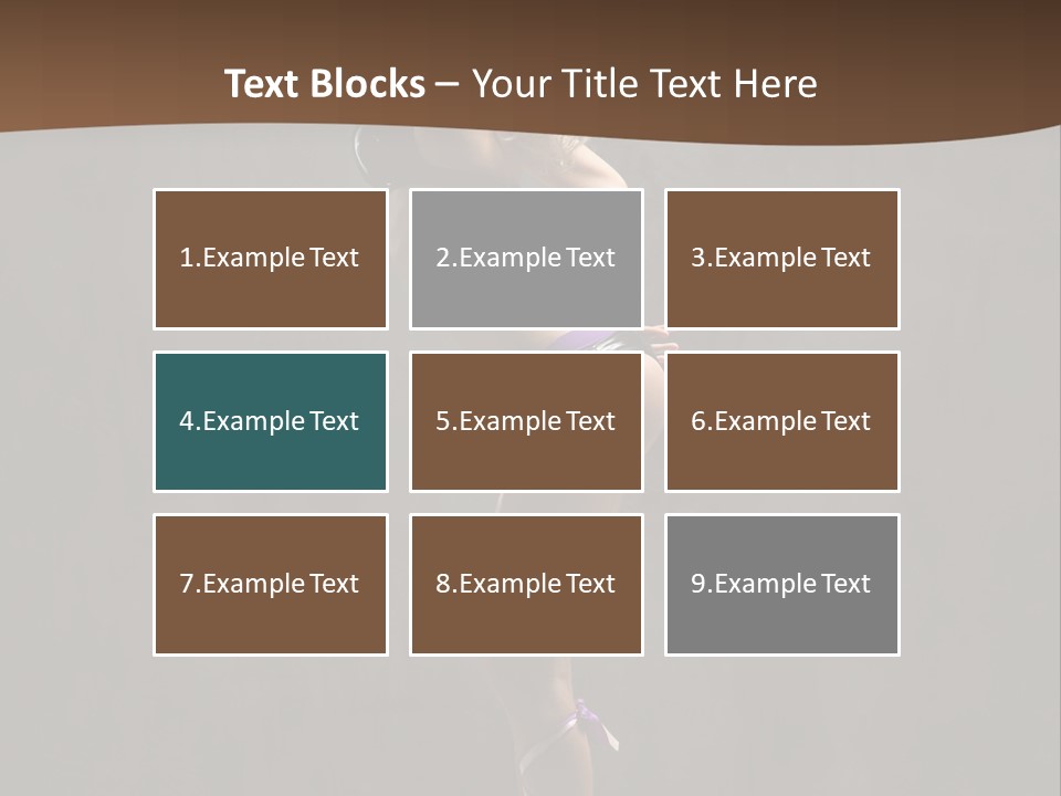 Woman Blond Acrobat PowerPoint Template