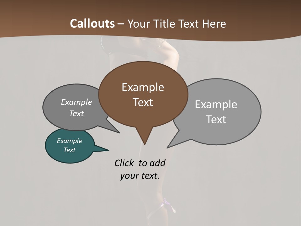 Woman Blond Acrobat PowerPoint Template