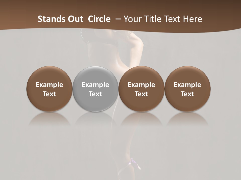 Woman Blond Acrobat PowerPoint Template