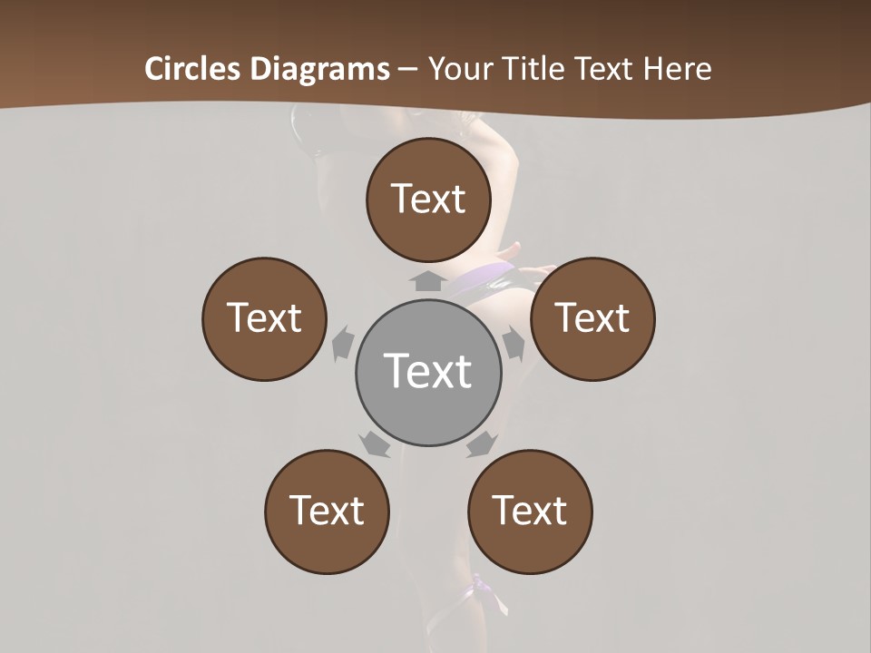 Woman Blond Acrobat PowerPoint Template