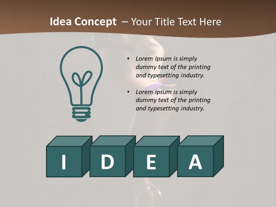 Woman Blond Acrobat PowerPoint Template