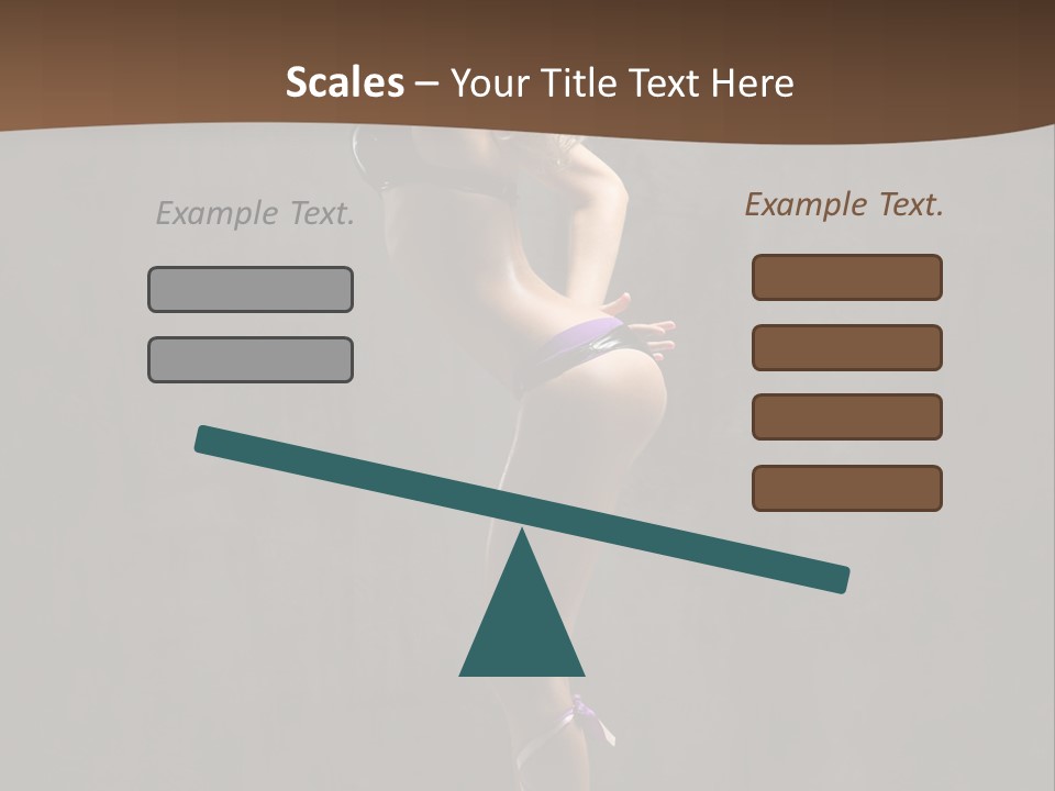 Woman Blond Acrobat PowerPoint Template