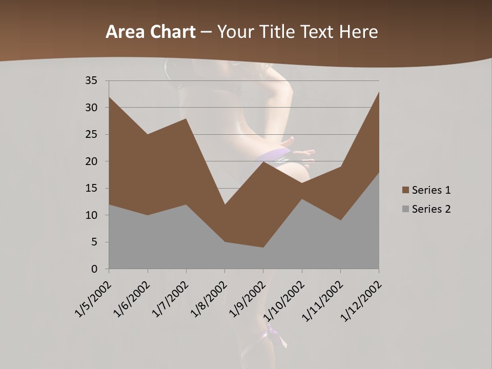 Woman Blond Acrobat PowerPoint Template