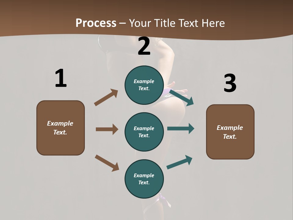 Woman Blond Acrobat PowerPoint Template