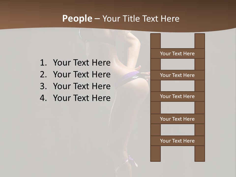 Woman Blond Acrobat PowerPoint Template