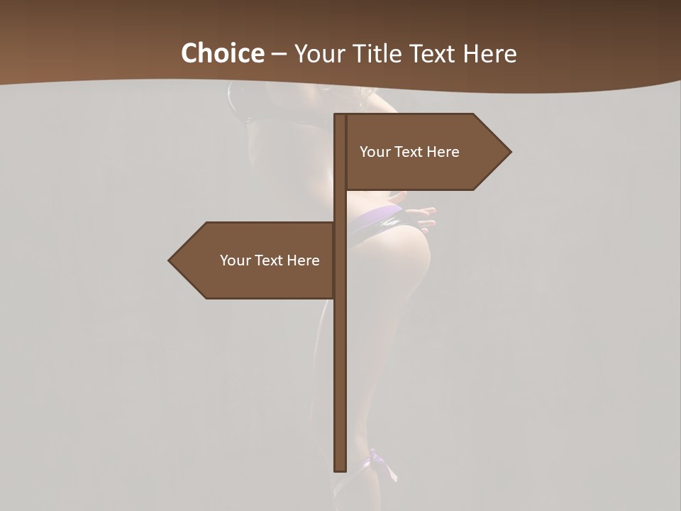 Woman Blond Acrobat PowerPoint Template