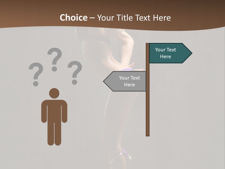 Woman Blond Acrobat PowerPoint Template