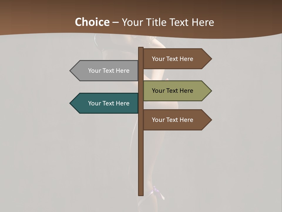 Woman Blond Acrobat PowerPoint Template