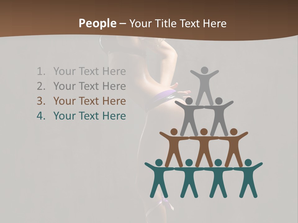 Woman Blond Acrobat PowerPoint Template