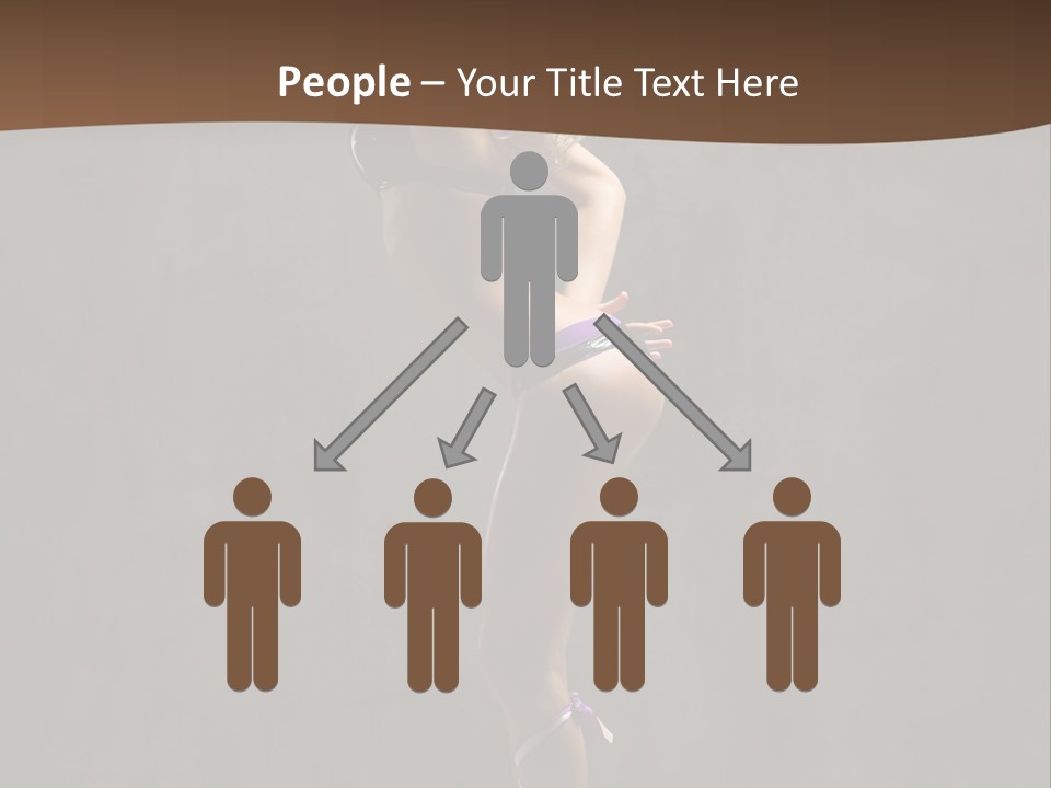 Woman Blond Acrobat PowerPoint Template