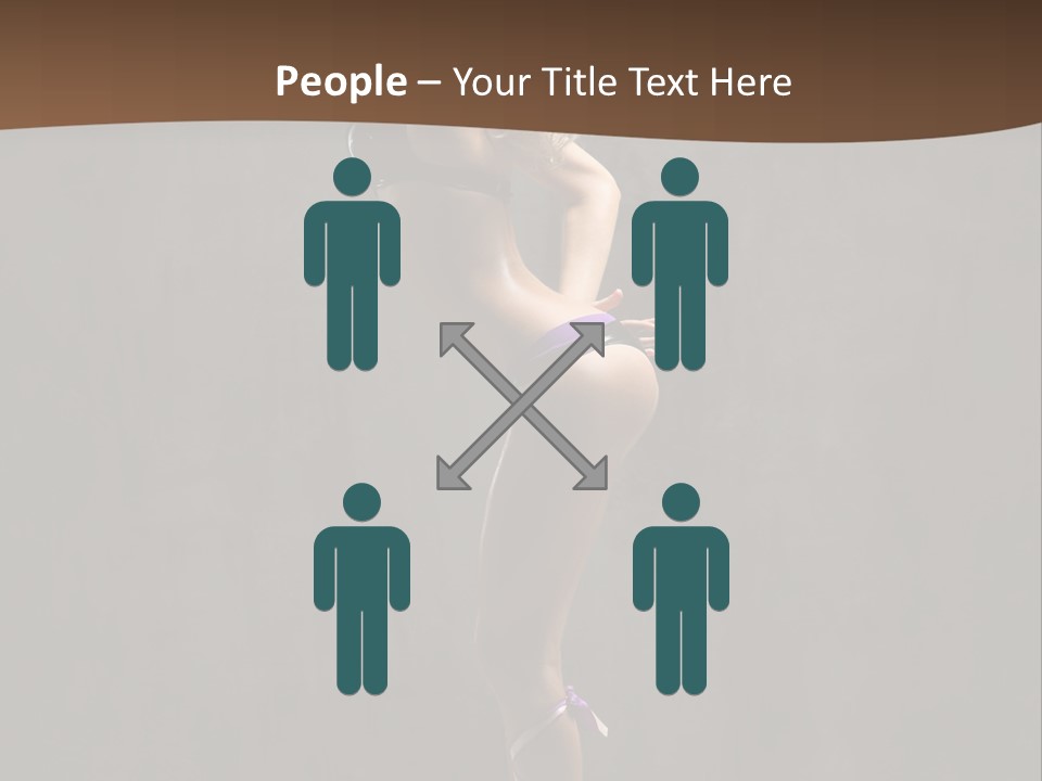 Woman Blond Acrobat PowerPoint Template