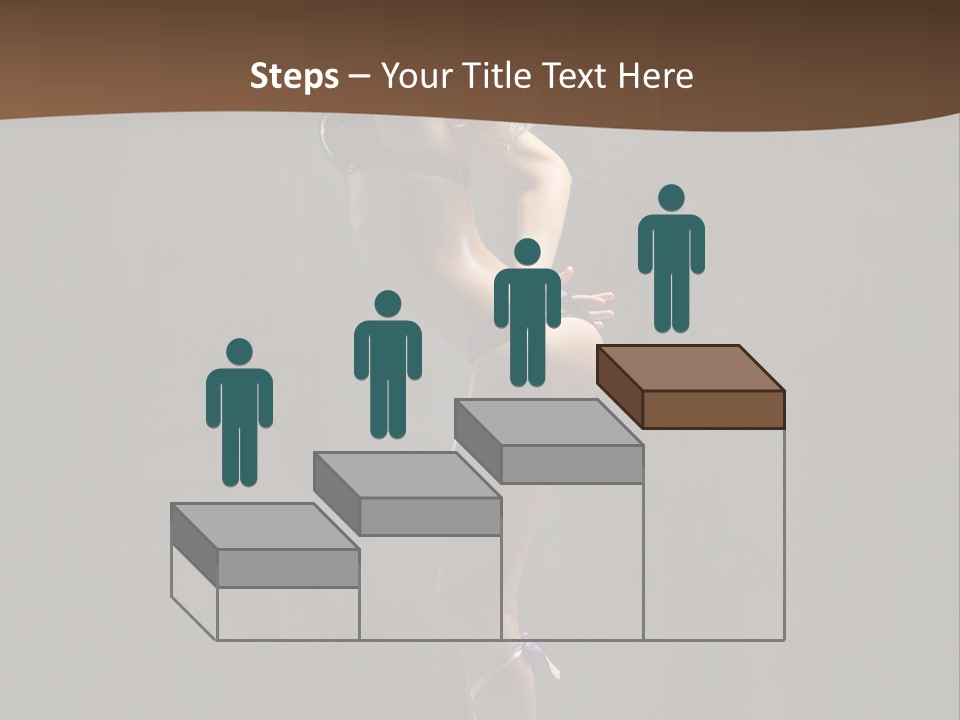 Woman Blond Acrobat PowerPoint Template