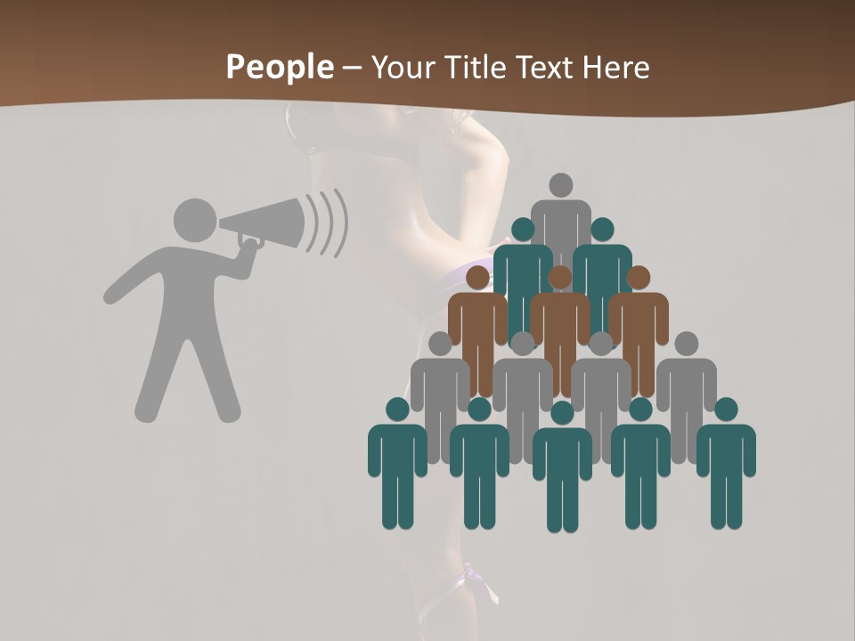 Woman Blond Acrobat PowerPoint Template