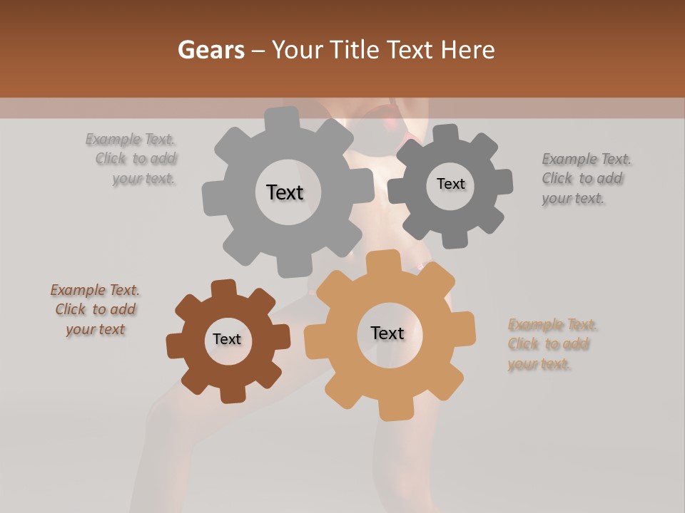 Stripper Flirting Female PowerPoint Template