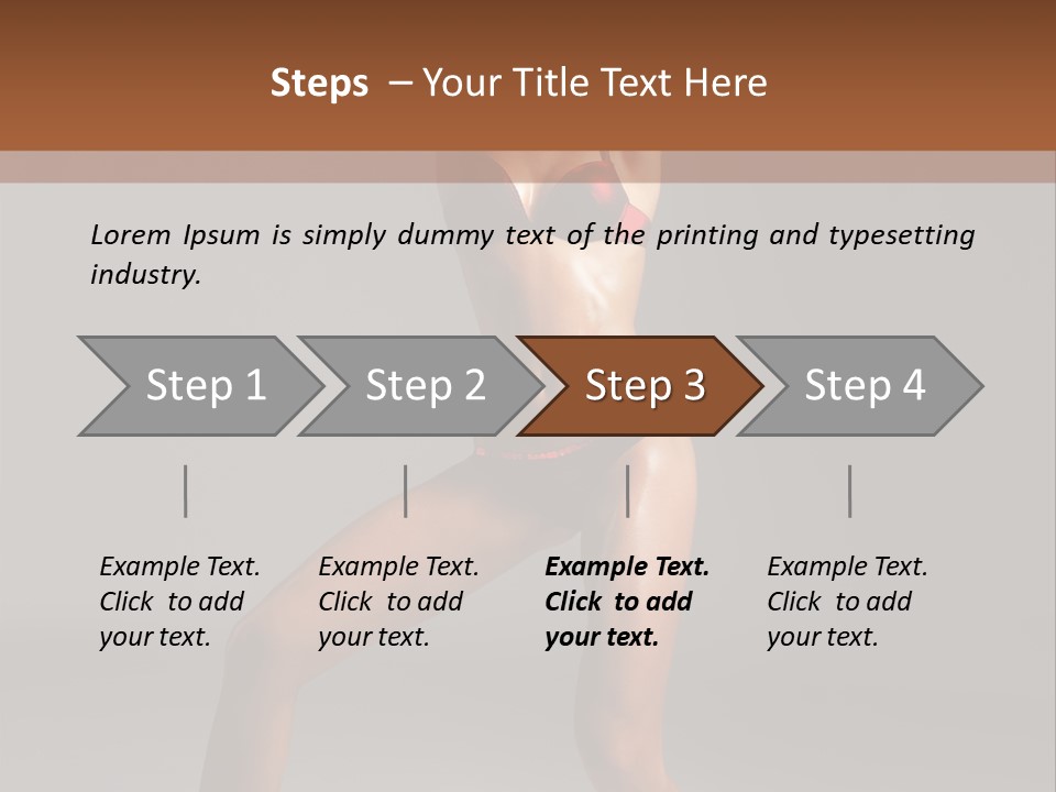 Stripper Flirting Female PowerPoint Template