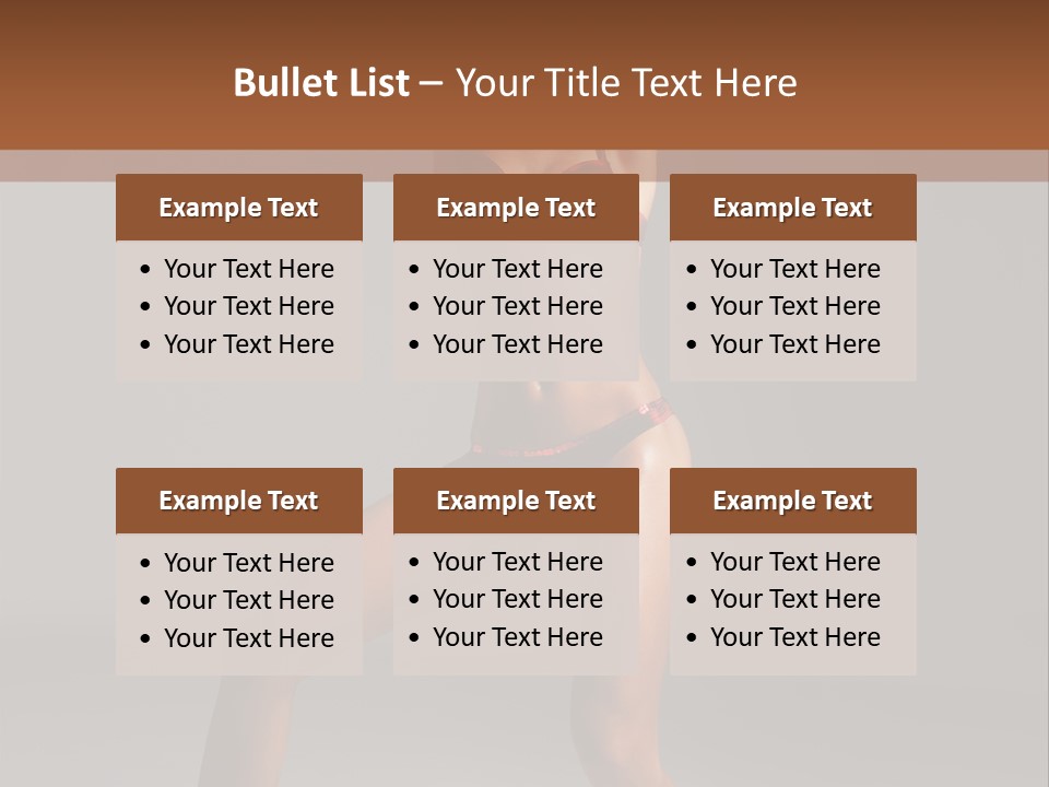 Stripper Flirting Female PowerPoint Template