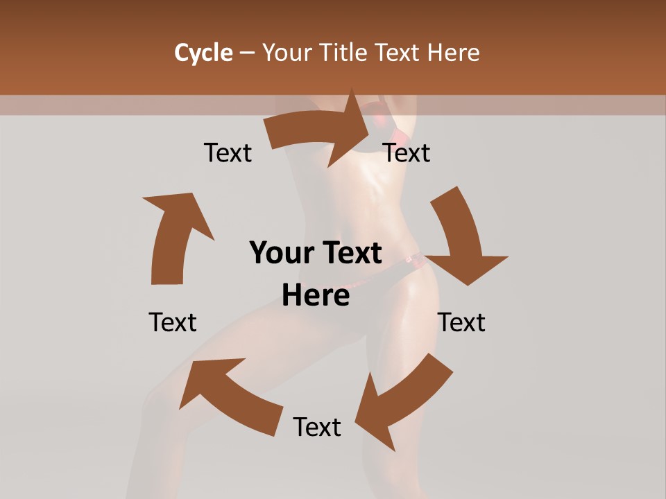 Stripper Flirting Female PowerPoint Template