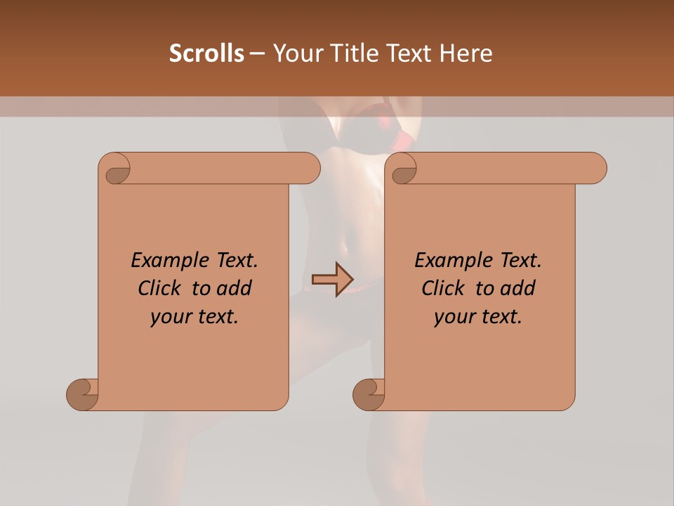 Stripper Flirting Female PowerPoint Template