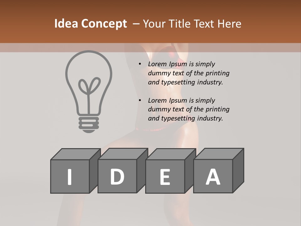 Stripper Flirting Female PowerPoint Template