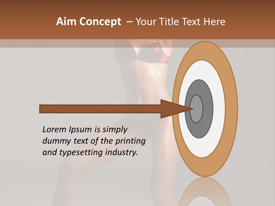 Stripper Flirting Female PowerPoint Template