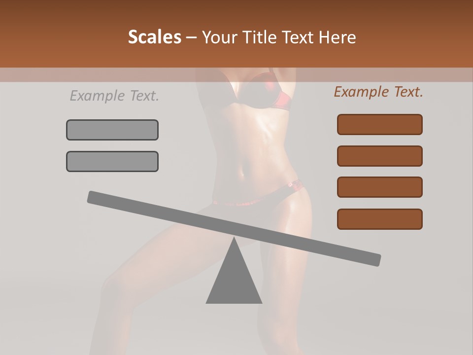 Stripper Flirting Female PowerPoint Template