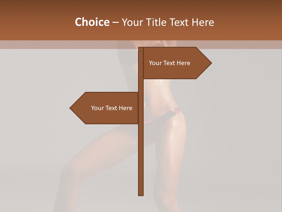 Stripper Flirting Female PowerPoint Template