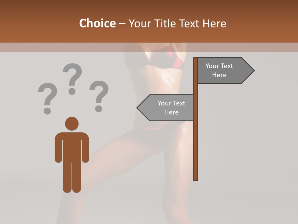 Stripper Flirting Female PowerPoint Template