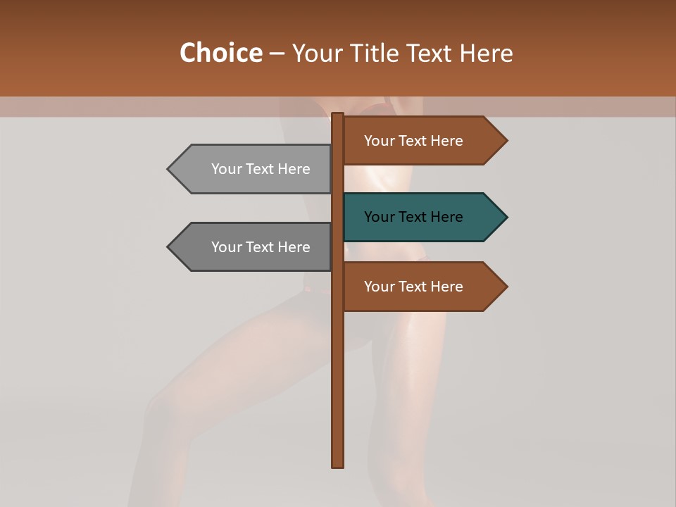 Stripper Flirting Female PowerPoint Template