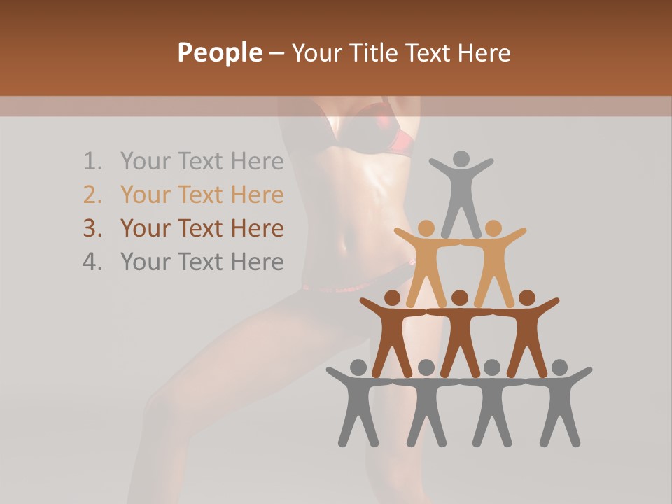 Stripper Flirting Female PowerPoint Template