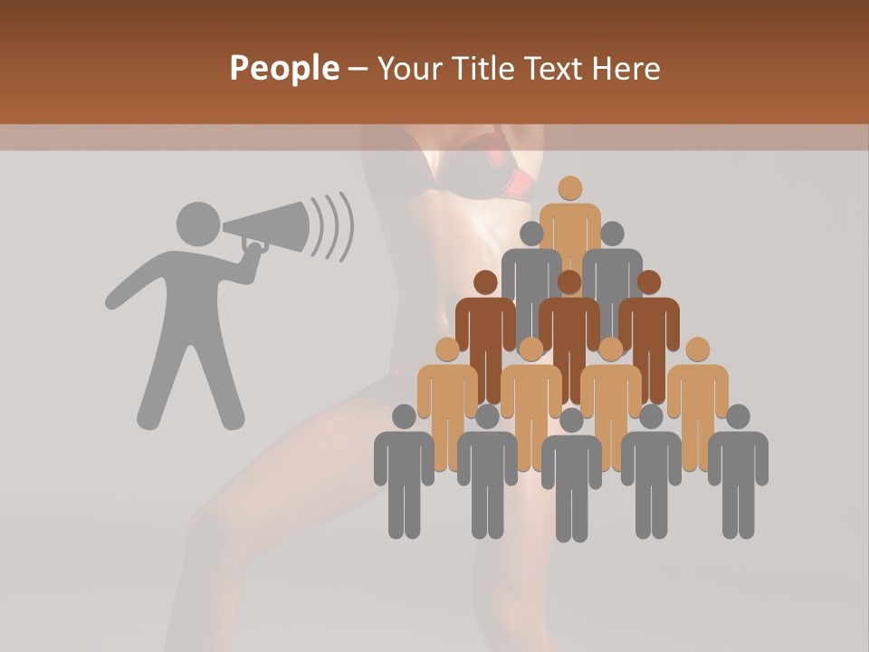 Stripper Flirting Female PowerPoint Template