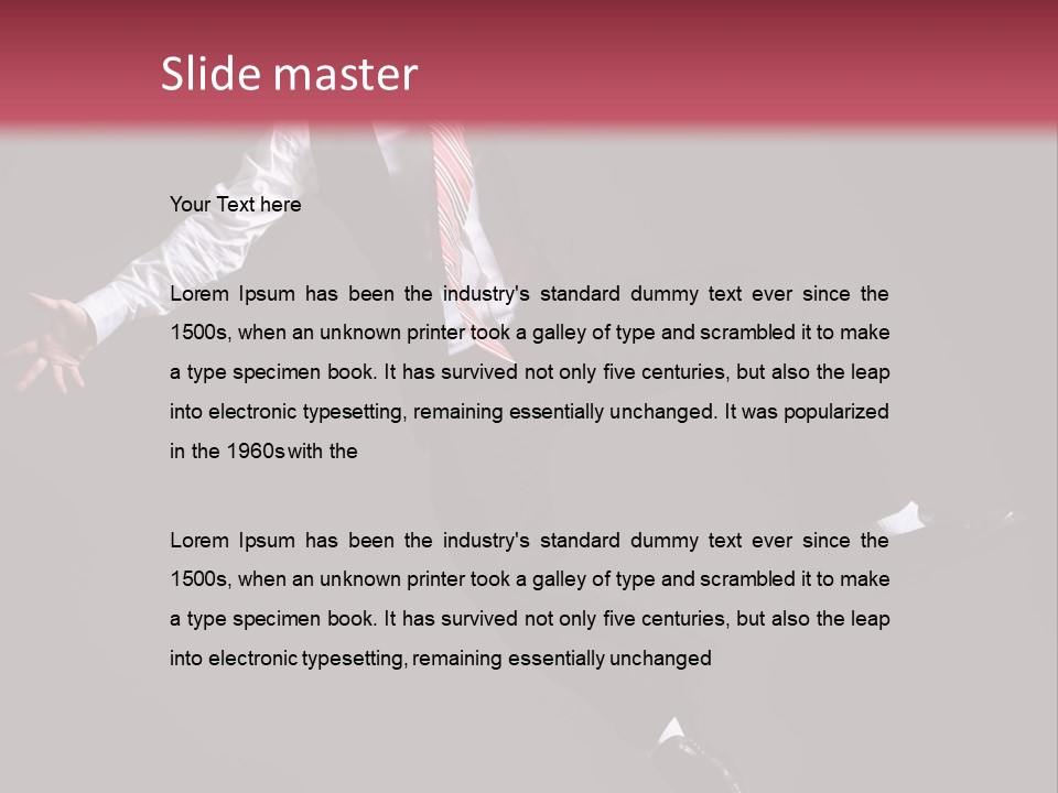 Person Midair Black PowerPoint Template