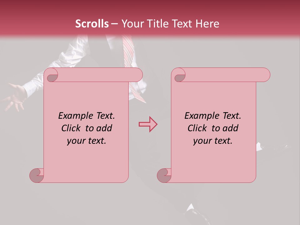 Person Midair Black PowerPoint Template
