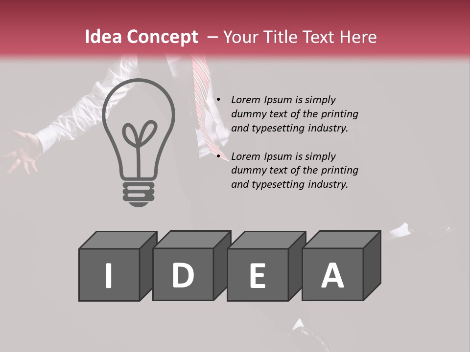 Person Midair Black PowerPoint Template