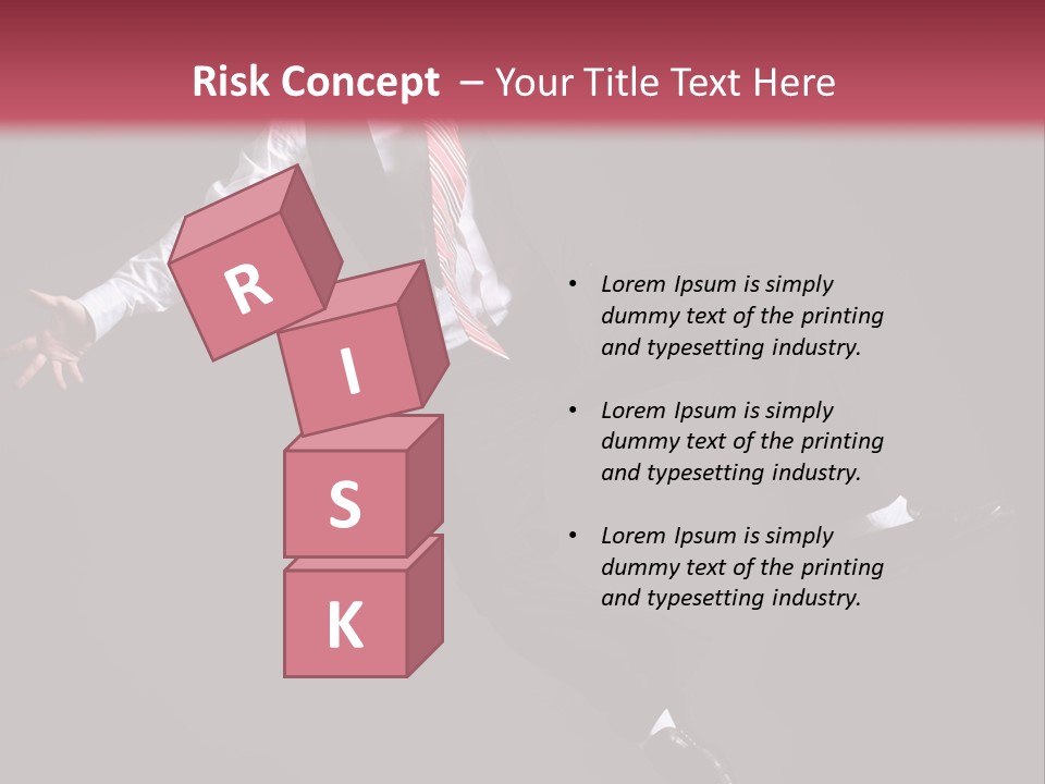 Person Midair Black PowerPoint Template