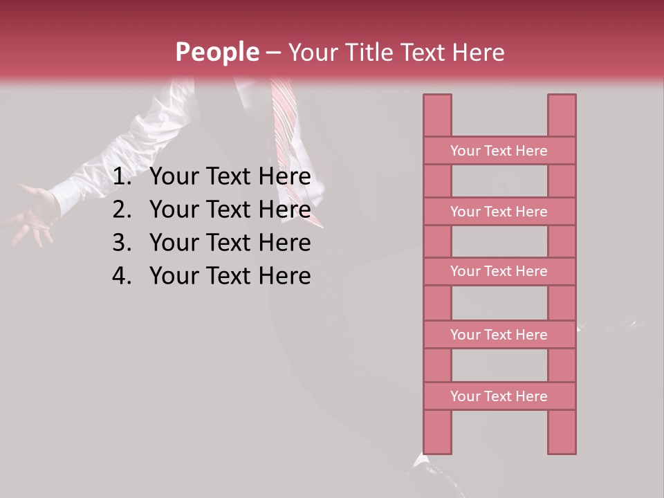 Person Midair Black PowerPoint Template