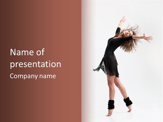 Fitness Girl Posing PowerPoint Template